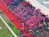 1090 مسعف يغادرون مدينة ووهان بعد نجاحهم بمحاصرة كورونا.. فيديو