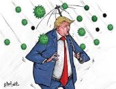 كاريكاتير كويتى يسلط الضوء على تفشى كورونا بين سكان الولايات المتحدة 