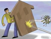 كاريكاتير إماراتى يحث المواطنين على البقاء فى المنزل لمكافحة كورونا 