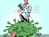 كاريكاتير صحيفة اردنية.. العلم هو السلاح القادر على توجيه ضربة قاضية لكورونا