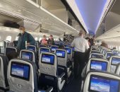 إقلاع طائرة مصر للطيران من واشنطن على متنها 290 مصريًا.. صور