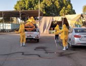 مستقبل وطن يواصل تطهير مجمع المواقف ومدينة العمال لمواجهة كورونا بقنا