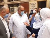 صور.. فرز حالات الاشتباه بفيروس كورونا المستجد بمستشفي بنى سويف الجامعى 