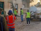 شباب قليوب يطهرون مكاتب البريد بعد انتهاء مواعيد صرف المعاشات