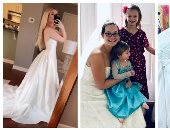 إحداهن مصابة بكورونا.. سيدات يرتدين فساتين زفافهن فى المنزل لمواجهة الملل