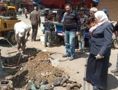 كسر فى ماسورة رئيسية لمياه الشرب غرب الإسكندرية والحى يتابع أعمال الإصلاح