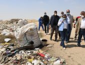 وزيرة البيئة تتفقد مدفن العبور لمتابعة السيطرة على اشتعال المخلفات.. صور