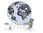 كاريكاتير صحيفة عمانية.. كورونا يلتهم العالم  