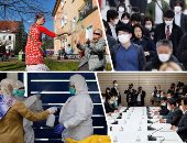 صور.. العالم هذا المساء.. دار مسنين بألمانيا يرفع معنويات النزلاء بعروض سيرك وسط تفشى كورونا.. اليابان تعلن الطوارئ فى طوكيو و6 مقاطعات لمواجهة كورونا.. وحملات كثيفة لإجراء اختبارات فيروس كورونا فى إندونيسيا