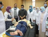 جامعة المنصورة تدرب الاطباء بجميع التخصصات على الانعاش الرئوى لمواجهة  كورونا 