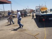 مجلس مدينة نخل بسيناء يواصل حملات تعقيم الشوارع