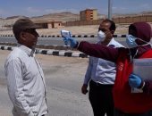 صحة شمال سيناء تجرى فحوصات طبية على مدخل مدينة الحسنة لمواجهة كورونا