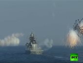 فيديو.. لقطات من التدريبات العسكرية لأسطول بحر البلطيق الروسى