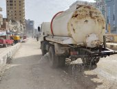 استمرار حملات النظافة والتعقيم بشوارع مدينة فاقوس بالشرقية لمواجهة كورونا