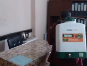 صور.. تعقيم مكاتب الموظفين بديوان حى ثان الزقازيق