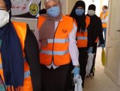 10 فتيات بشمال سيناء ينفذن حملات توعية لكورونا لأسر الشهداء 