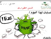 كاريكاتير صحيفة سعودية.. كورونا يستحوذ على النشرات الإخبارية  