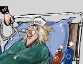 كاريكاتير صحيفة سعودية.. ترامب يقطع شريان الحياة عن منظمة الصحة العالمية