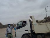 عمال المشروعات بوسط سيناء سيناء يرتدون الكمامات أثناء العمل