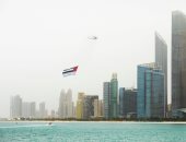 "طيران أبوظبى" تحلق فى سماء الإمارات برسائل توعوية للوقاية من كورونا 