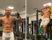 راموس يقهر الحجر الصحى بأشغال بدنية شاقة.. فيديو 