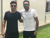 تريزيجية يحتفل بعيد ميلاد كهربا بصورة مع الفراعنة