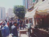 حملة إزالة مكبرة بمحور المحمودية وسوق العقادين بالإسكندرية