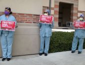 عاملون في الرعاية الصحية بـ"كاليفورنيا" يحتجون بسبب انخفاض معدات الوقاية من كورونا