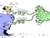 كاريكاتير صحيفة عمانية.. كورونا يقضى على الدول و اقتصادها