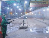 مياه الفيوم تُعقيم موقفى مصر وبنى سويف لسيارات الأجرة ..صور