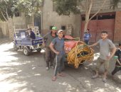 حملة لشباب قرية جوادة بالمنيا لتطهير شوارع ومبانى القرية ضد فيروس كورونا