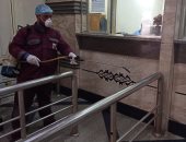 صور.. السكة الحديد تواصل أعمال تعقيم وتطهير القطارات والمحطات لمواجهة فيروس كورونا