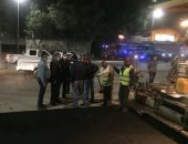 صور.. انتهاء 50% من مشروع تطوير طريق إسكندرية مطروح بالعجمى