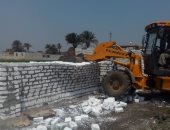 إزالة 35 حالة تعد على الأراضى الزراعية وأملاك الدولة ببنى سويف والمنيا