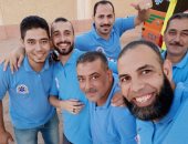 الجيش الأبيض .. صورة جماعية للعاملين باسعاف "ابو دريس" على خط مواجهة كورونا