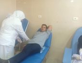 أطباء مستشفى فاقوس النموذجى بالشرقية يدشنون حملة للتبرع بالدم.. صور