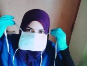 وفاء صيدلانية بمستشفى تمي الامديد ضمن الجيش الابيض فى مواجهة كورونا