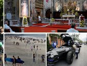 صور.. العالم هذا المساء ..باتمان يوزع هداية على الأطفال بشوارع المكسيك للتوعية ضد فيروس كورونا.. البابا فرانسيس يرأس قداس الرحمة الإلهية فى كنيسة الروح القدس.. شواطئ فلوريدا الأمريكية ممتلئة رغم قيود  كورونا 