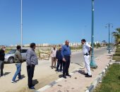 رئيس جهاز دمياط الجديدة يتفقد المنافذ المؤدية لمنطقة الشاطئ والحديقة المركزية