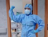 "دينا" ضمن الجيش الأبيض بمستشفى تمى الأمديد بالدقهلية فى مواجهة كورونا