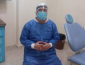 محمد راضي طبيب بمستشفى المحمودية ضمن الجيش الأبيض فى مواجهة كورونا