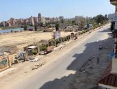 كورنيش النيل والحدائق العامة وشوارع المنصورة خالية من المواطنين.. صور