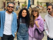 ريهام حجاج فى صور جديدة من كواليس "لما كنا صغيرين" قبل بدء عرضه 