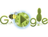 جوجل يحتفل باليوبيل الذهبى لـ"يوم الأرض" والنحلة عنوان الاحتفال.. صور