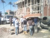 صور.. إيقاف البناء المخالف والتحفظ على مواد البناء فى 3 أحياء بالإسكندرية