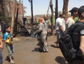 احتراق سيارة وثلاثة مواتير بحريق ورشة سمكرة بشبين القناطر