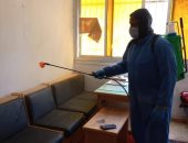 صور.. حملة تعقيم وتطهير بحى المساعيد والمنشآت الأزهرية فى شمال سيناء