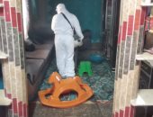 تعقيم منازل الحالات المصابة بفيروس كورونا المستجد بالوادى الجديد