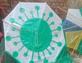 الطائرات الورقية ترفرف فى سماء دمياط لكسر الملل.. وطائرة "كورونا" الأكثر مبيعا