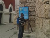 شاهد تعقيم وتطهير طابية باب رشيد والبرج الشرقى بمنطقة آثار الإسكندرية.. صور